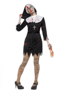 Uhyggelig zombie-nonne